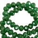 Top Glas Facett Glasschliffperlen 4x3mm rondellen Fairway green-pearl shine coating